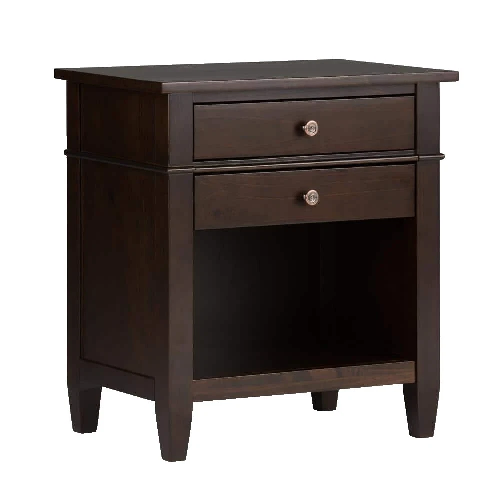 Estantes de madera maciza contemporáneo mesitas de noche