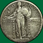 1919 Standing Liberty Quarter Extremely Fine XF Coin + 2 Other SLQs