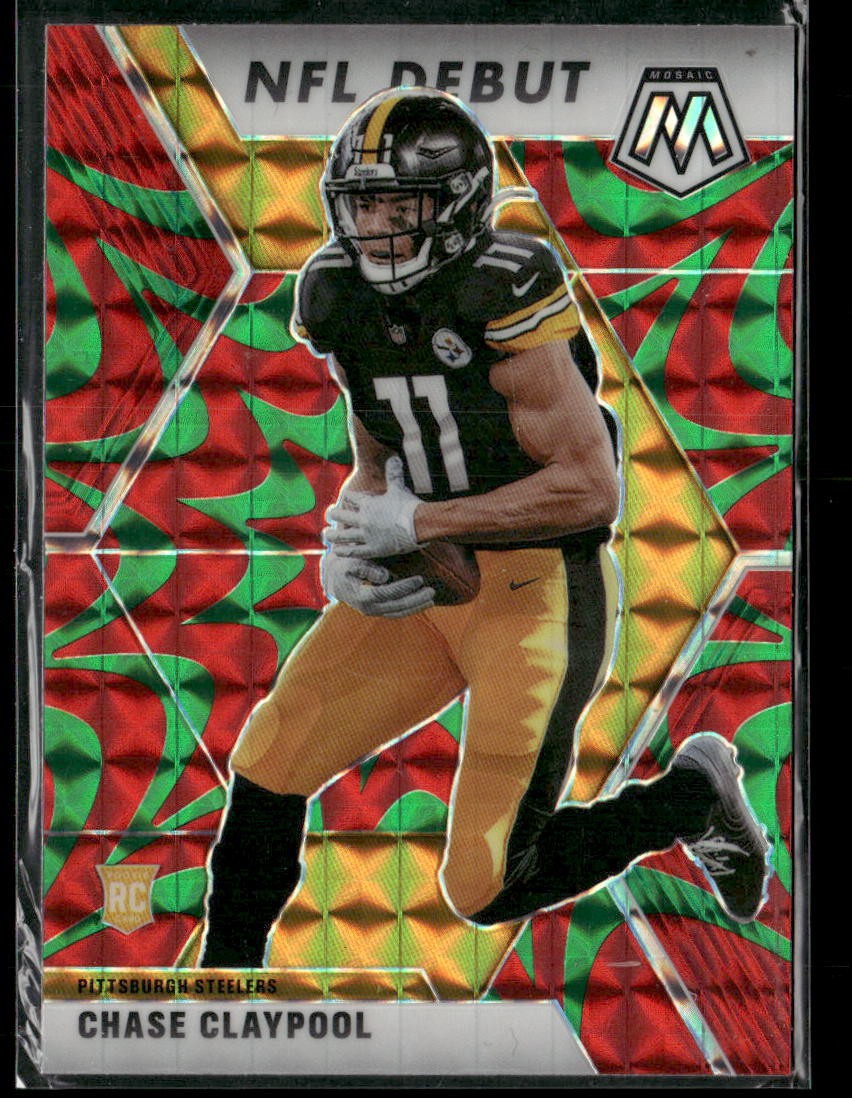 2025 Panini Mosaic Chase Claypool #278 Reactive Green Mosaic Prizm