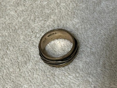 Vintage American Eagle 925 Sterlingsilber Draht Wickel Spinner Band Ring Größe 9