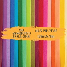 Bulk 1125 Sheets Colored Tissue Paper 12 in x 8.4 in for Gift Bags Crafts and...