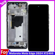 New For Motorola Edge 2024 XT2405 OLED Display LCD Touch Screen Digitizer Frame