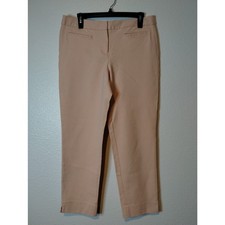 Talbots Women's Size 8p Petite Peach Hampshire Curvy Mid-Rise Ankle Pants