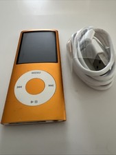 iPod Nano Orange 4th generation 16 gb Near Flawless NEW BATTERY M7