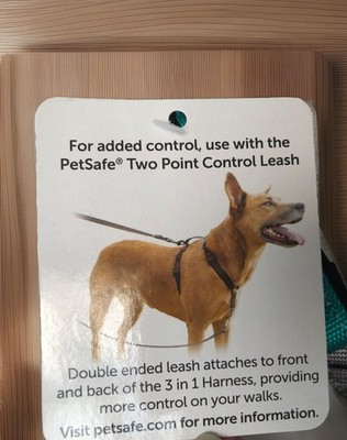 Pet Safe Dog Harness 2 Point Control Leash Quick Release Adj. Teal NO PULL WALK