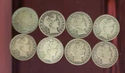 Lot of 8 Barber halves circulated
