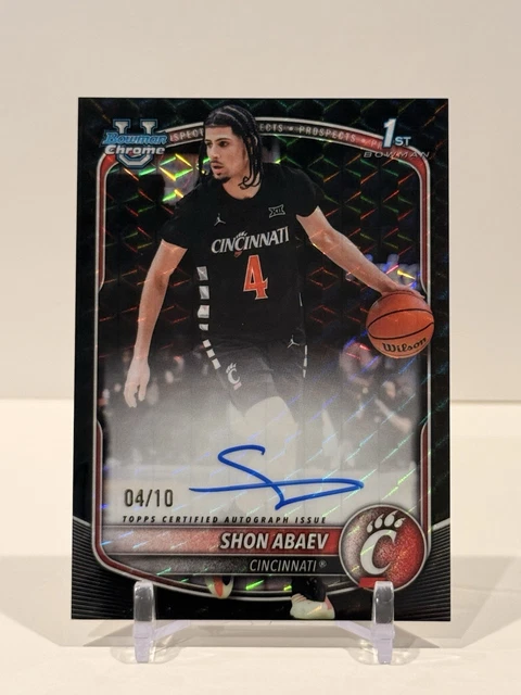 2025 Bowman Chrome Shon Abaev Black Geometric Auto /10 🔥