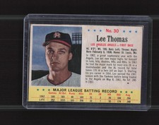 1963 Post Cereal 30 Lee Thomas Creased