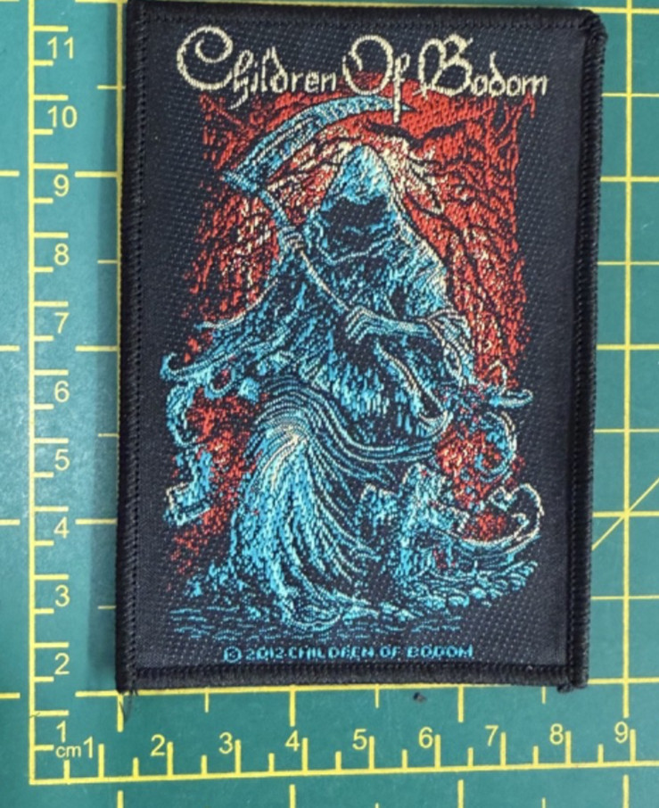 Children Of Bodom Reaper Brand New Woven Sew On Patch Officially Licensed