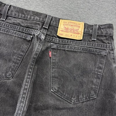 Vintage 90's Levi's 560 Jeans Mens 34x30 Black Loose Fit Tapered Leg Made In USA