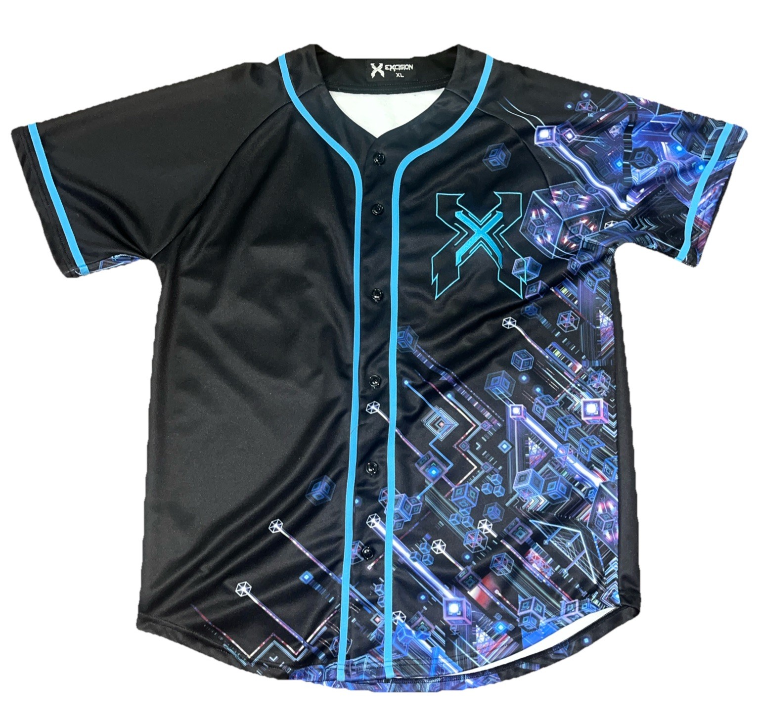 Blue Nexus Stitched Baseball Jersey Button