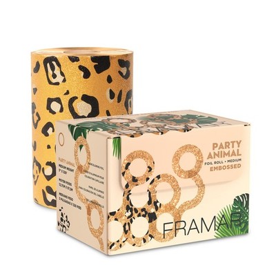 FRAMAR Party Animal Hair Foil   Foils For 1 Count (Pack of 1), Leopard 