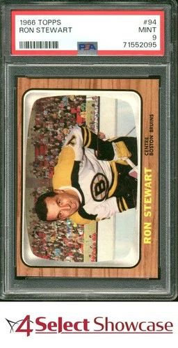 1966 TOPPS #94 RON STEWART BRUINS POP 6 PSA 9 SET BREAK
