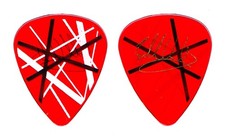 Eddie Van Halen Signature Frankenstrat Clear Red Guitar Pick - 2004 Tour