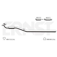 Ernst Abgasrohr Hosenrohr Vorne FüR Opel Corsa C F08 F68 Combo Kasten/Kombi