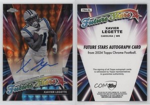2024 Topps Chrome Orange Geometric Refractor /25 Xavier Legette Rookie Auto RC