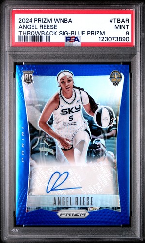 2024 PANINI PRIZM WNBA THROWBACK AUTO BLUE PRIZM ANGEL REESE RC 55/75 PSA 9