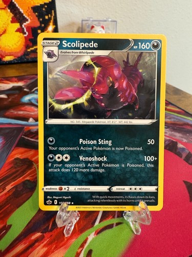 Pokemon Scolipede 107/198 Rare TCG 2021 Chilling Reign Card
