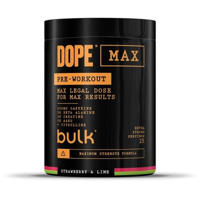 Bulk Dope Max Pre-Workout Pulver | 563 g | 25 Portionen | 25 Portionen, weiß 