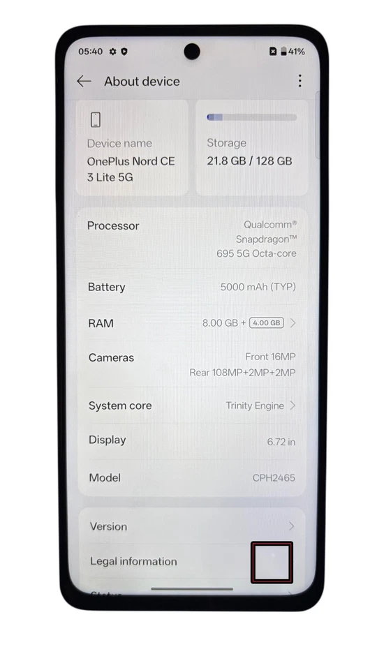one plus nord ce 3 lite 5g 128 GB dark green Unlocked Dual Sim good condition, photo 3 of 5