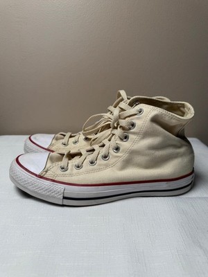 Converse Chuck Taylor All Star Sneakers Unisex 6.5 Beige White High Top Lace Up