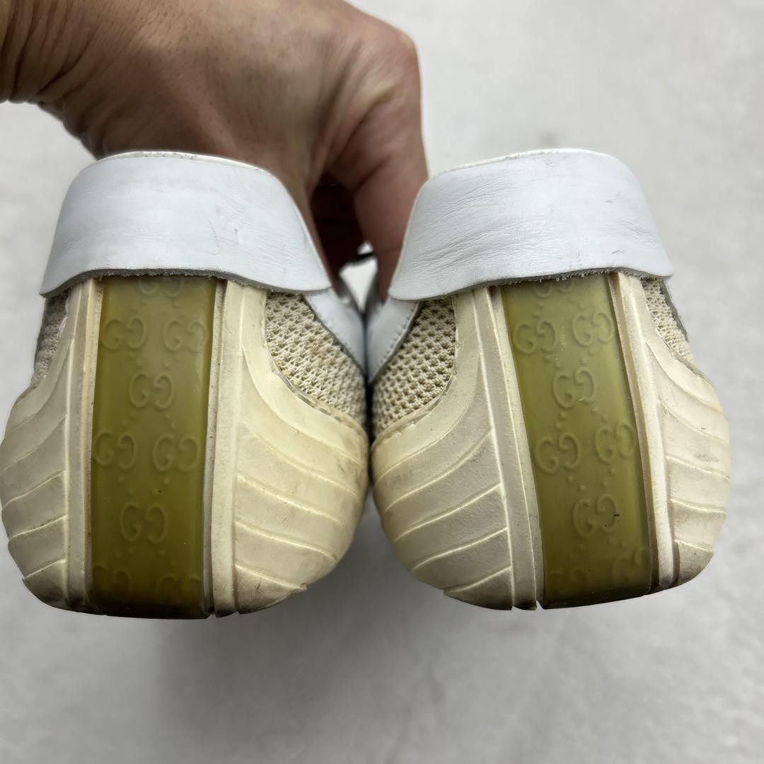 Gucci Lace Up Sneakers Shoes White Leather Size 41 US About 7.5 For Men thumbnail 6