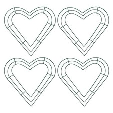 10 Inch Dream Catcher Rings, 4 Pcs Heart Shape Macrame Wreath Hoop, Green