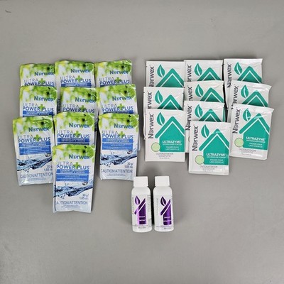 Norwex Sample Lot Of 22 Items Descaler, Dishwasher Powder, Laundry Detergent
