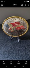 Vintage American Flag Eagle Belt Buckle.Made Proudly In The U.S.A