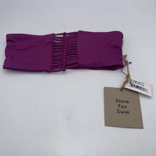 NWT Stone Fox Swim Inez Bandeau bikini top. Small. Wild Aster