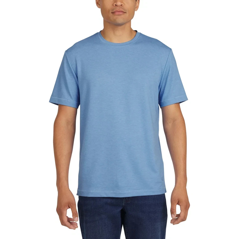 Lands' End Men's Classic Fit 4-Way Stretch Tee, Blue, Size XXL
