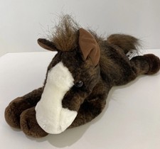 Aurora Flopsie Horse Plush Brown White Pony 13 Stuffed Animal
