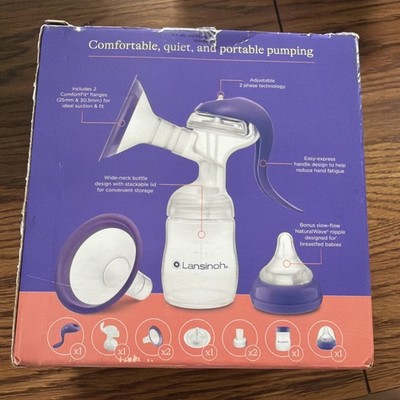 Lansinoh Manual Breast Milk Pump 2 Phase w/ Accessories 50520