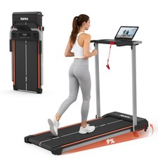 Compact Home Treadmill With Manual Incline, Multi-Window LED Display