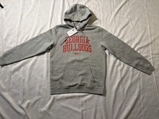NEW Nike Georgia Bulldogs Pullover Gray Hoodie Sweatshirt Men  s Medium M31777