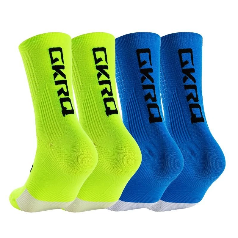 4Pairs Cycling Socks Compression Sports Socks Running MTB Road Bike Knee High - Image 3 of 4