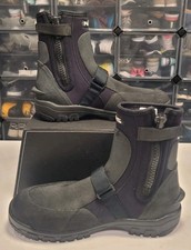 NRS 94612 Water Shoes Boots Mens 12 Black Neoprene Zip Strap Kayak Raft S-F3 