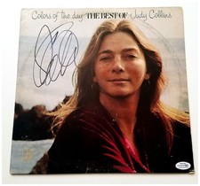 Judy Collins Autographed Colors Of The Day Best Of Album Cover LP ACOA