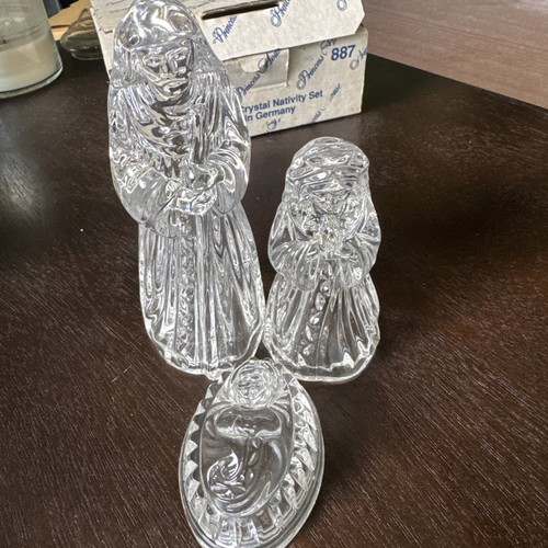 Prinzessinnenhaus Kristall Krippe Heilige Familie Set 3-teilig #887