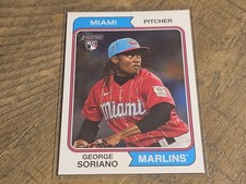 2023 Topps Heritage High Number #711 George Soriano RC SP Marlins Nmmt