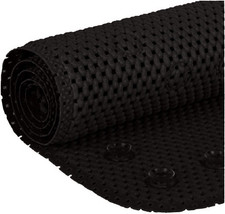 Deluxe Non Slip Bathtub Mat with Suction Cups, Soft Foam, 36" x 17", Black