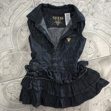 Guess Toddler Girls Navy Dress Button Down Size 3T