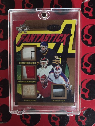 2021-22 Hasek Brodeur Belfour Fuhr Leaf Lumber /25 Fantastick #F4-4 HOF