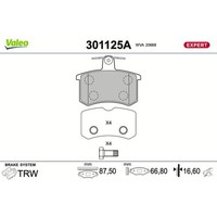 Valeo BremsbelÄGe Satz Hinten Passend FüR Alfa 164 Fiat Croma Lancia Thema