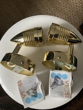 Spot Light Brass Tone Light X2 Vintage Retro Celing Light