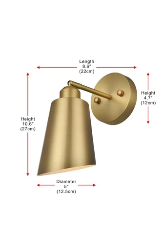 Living District Halycon 5" Wall Sconce In Satin Gold - Picture 7 of 7