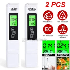 2x TDS Meter Digital Tester Water Quality Testing Kits Drinking Water 0-9990ppm