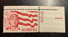 1962 U.S. 4c GIRL SCOUTS STAMP Sc # 1199 MNH OG Plate Number