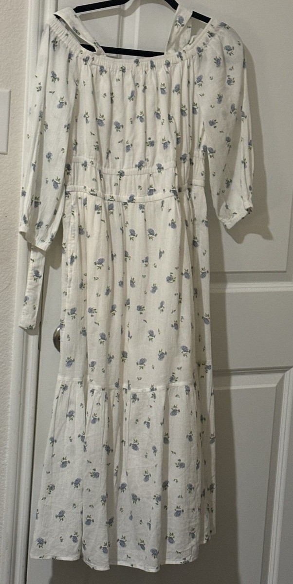 New women fashionable free Assembly 100% cotton midi dress size medium NWT