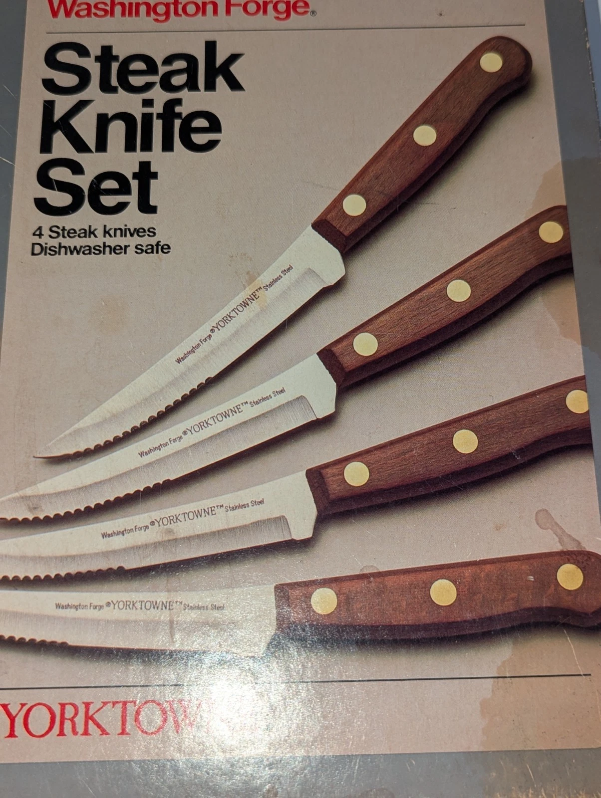 Washington Forge Yorktowne Steak Knife Set Stainless Steel Made In Japan